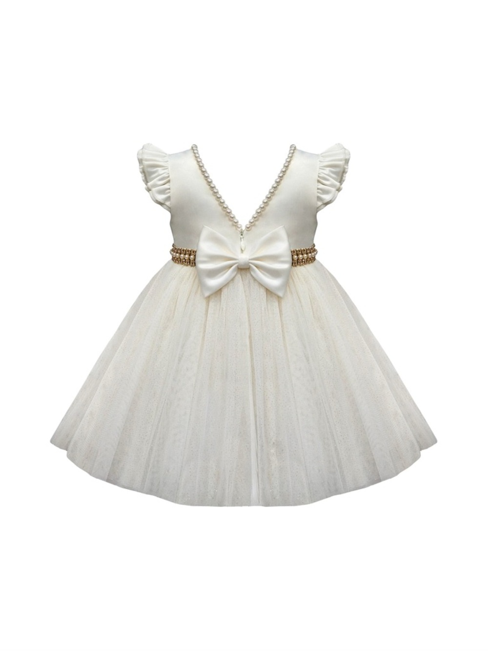 NWT Baby Girl American Princess Party Dress White & Gold 9M - Picture 2 of 11